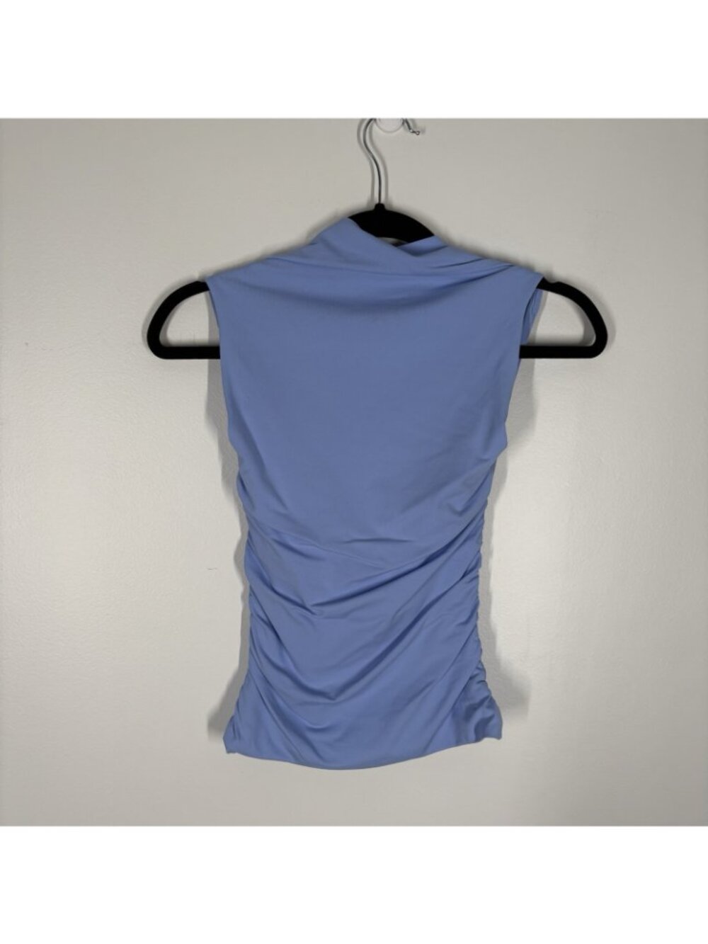 Aritzia Women S Blue Ruched Square Neck Original Contour Flourish Top NWOT - Picture 8 of 8
